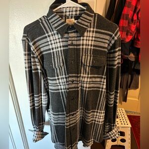 Faherty Legend™ Sweater Shirt - Charcoal Bone Plaid - Charcoal Bone Plaid / M